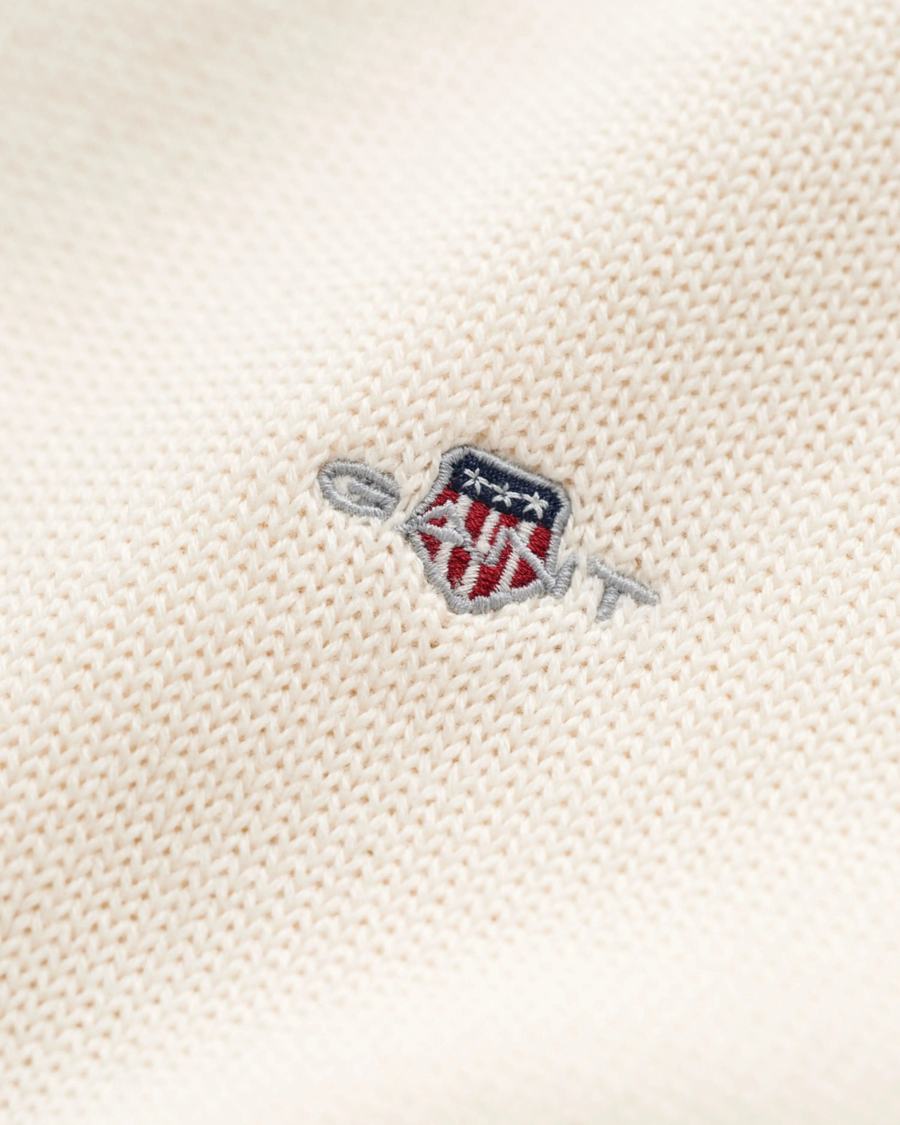 Πουλόβερ Aπό Οργανικό Βαμβάκι & Shield Λογότυπο GANT