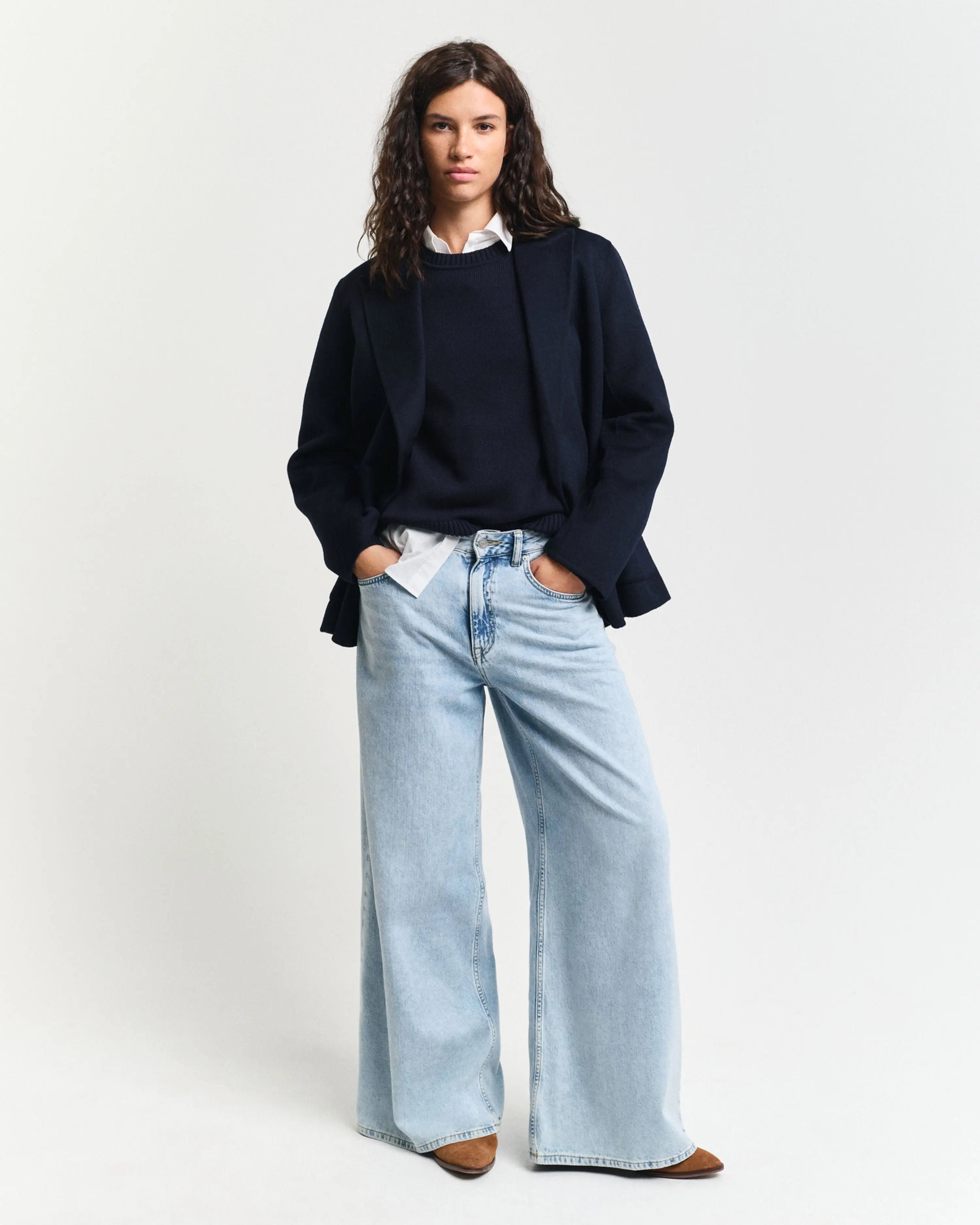 Πουλόβερ Aπό Οργανικό Βαμβάκι & Shield Λογότυπο GANT