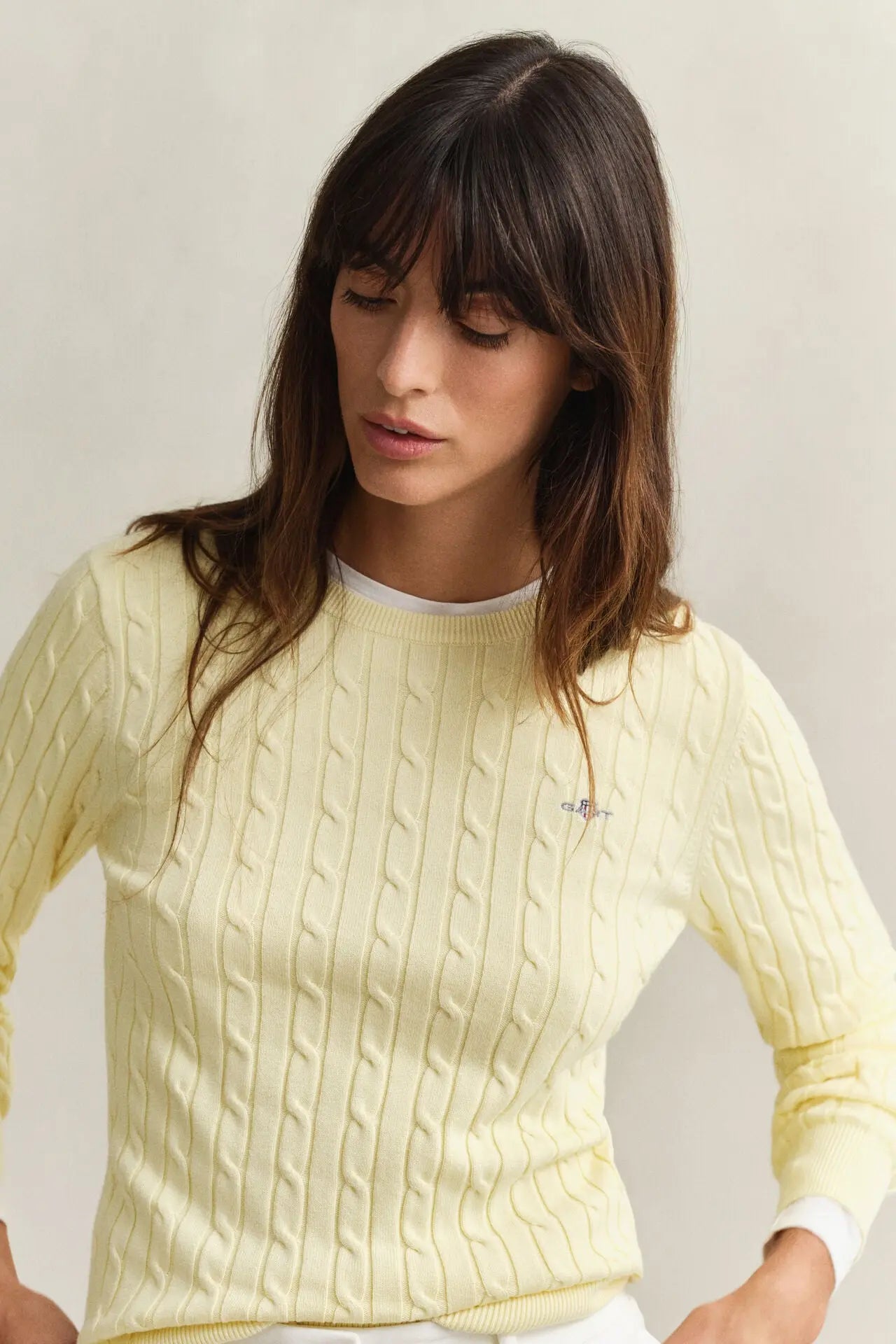 Πουλόβερ Βαμβακερό Με Πλέξη Cable GANT