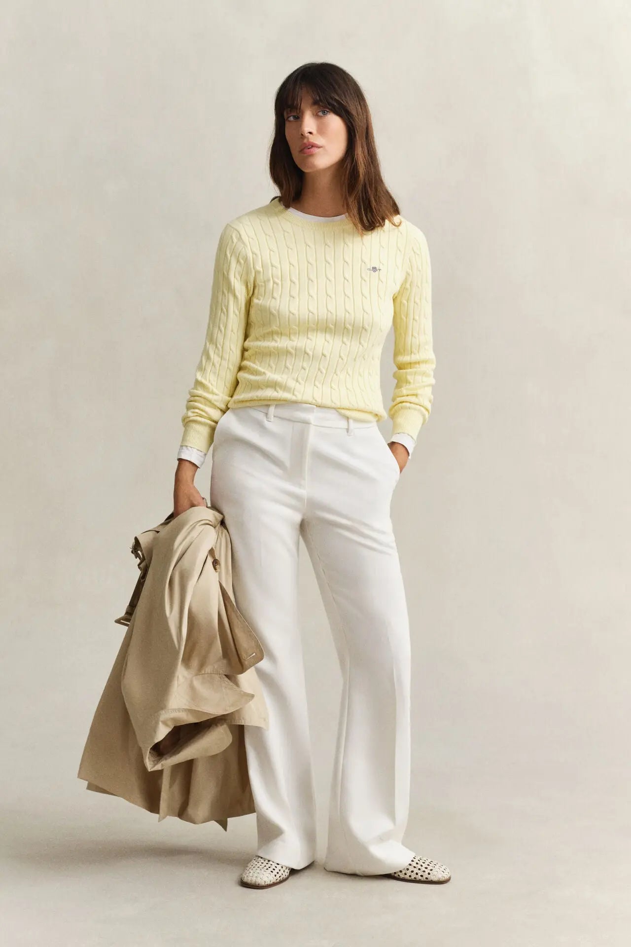 Πουλόβερ Βαμβακερό Με Πλέξη Cable GANT