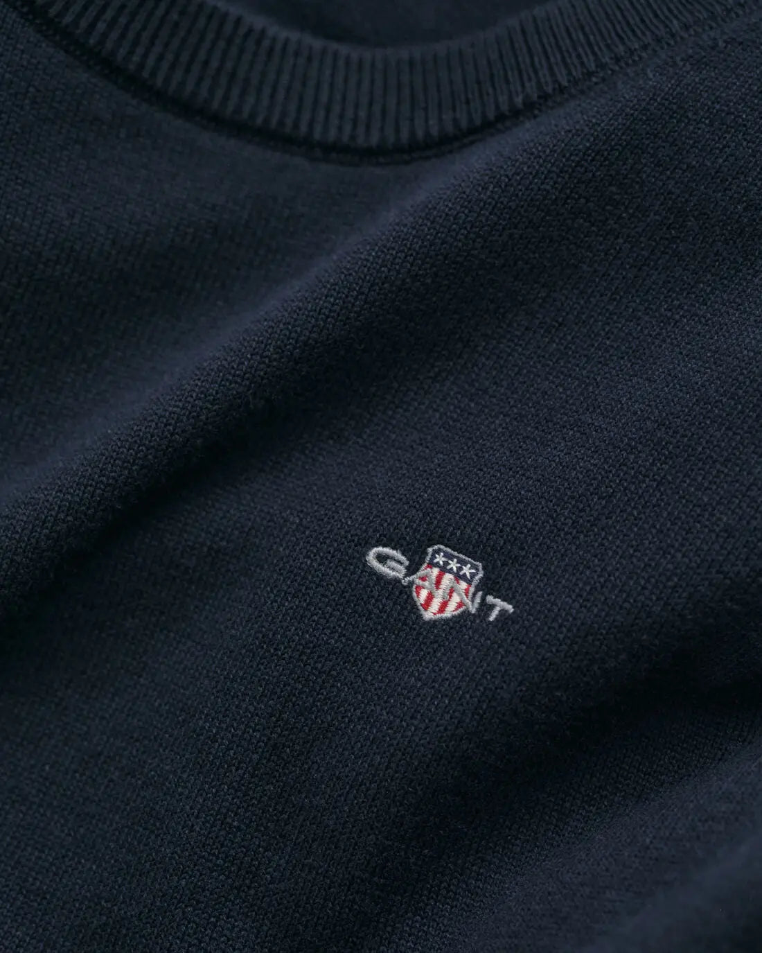 Πουλόβερ Βαμβακερό Shield Με Λαιμόκοψη Για Έφηβους GANT