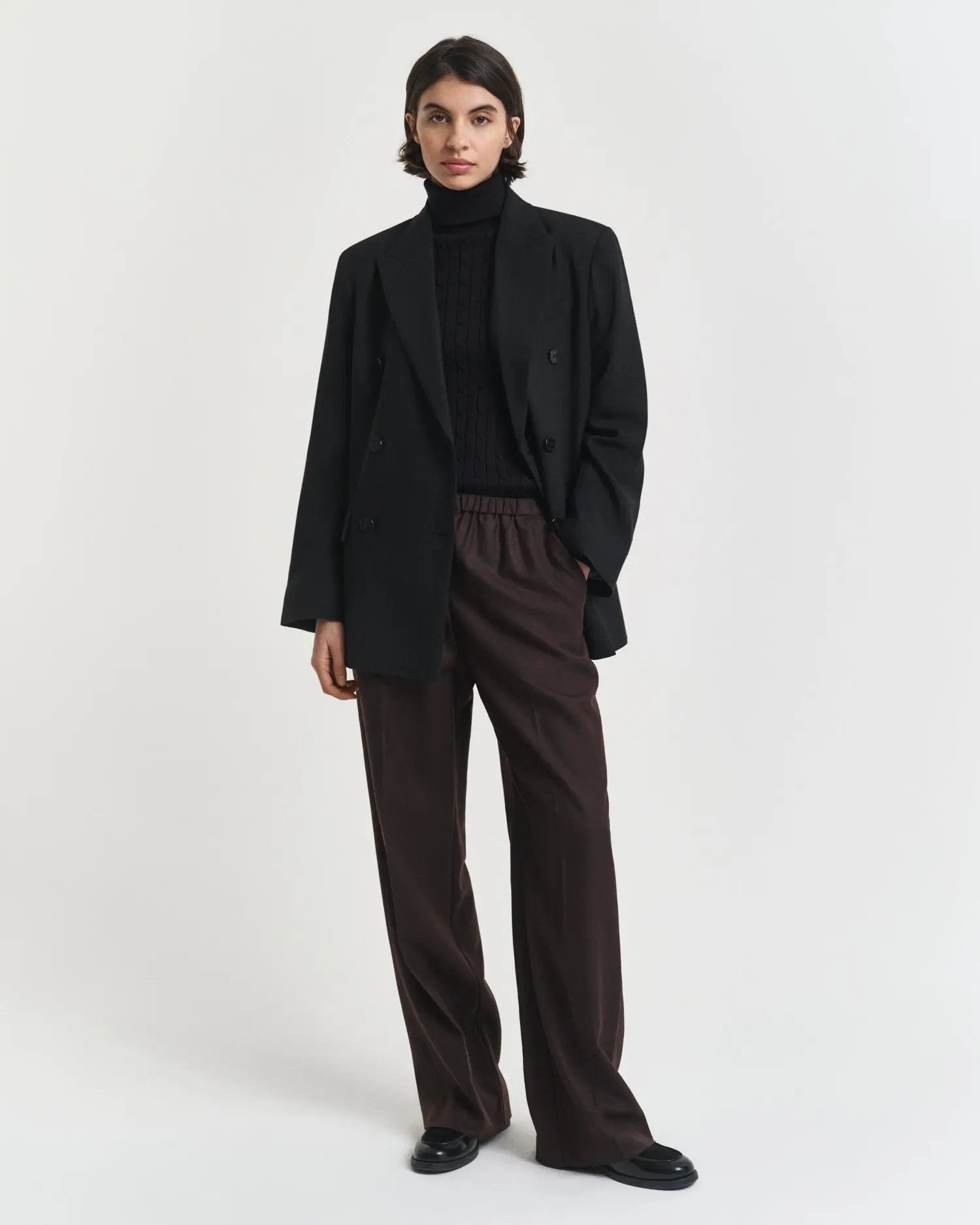 Πουλόβερ Cable Με Ζιβάγκο & Shield Logo GANT