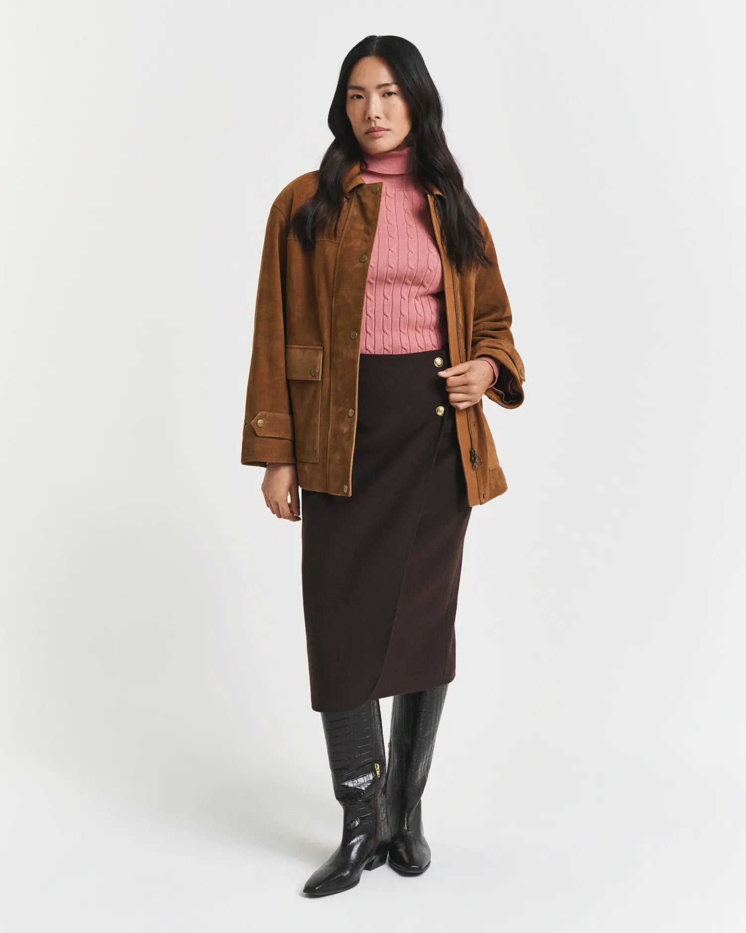 Πουλόβερ Cable Με Ζιβάγκο & Shield Logo GANT