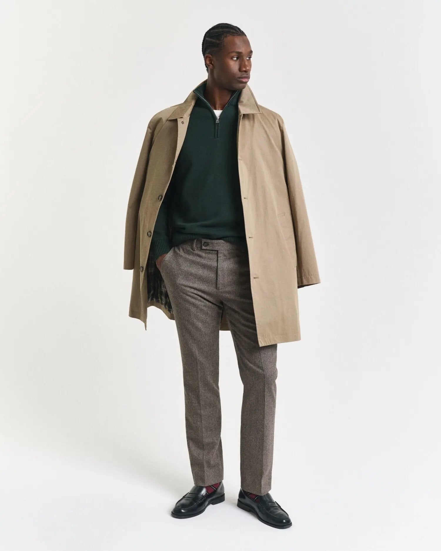 Πουλόβερ Casual Βαμβακερό Half-Zip GANT