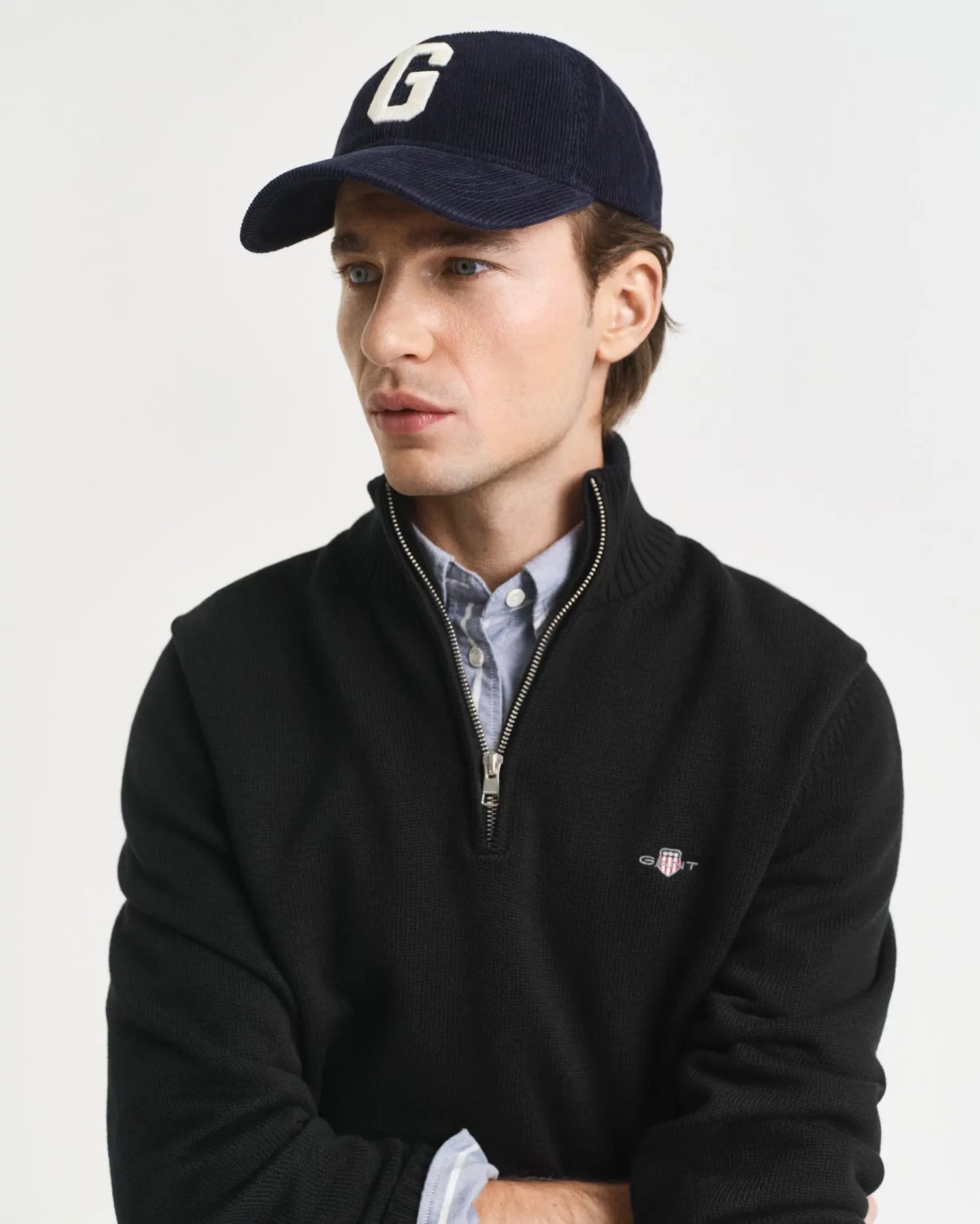 Πουλόβερ Casual Βαμβακερό Half-Zip GANT