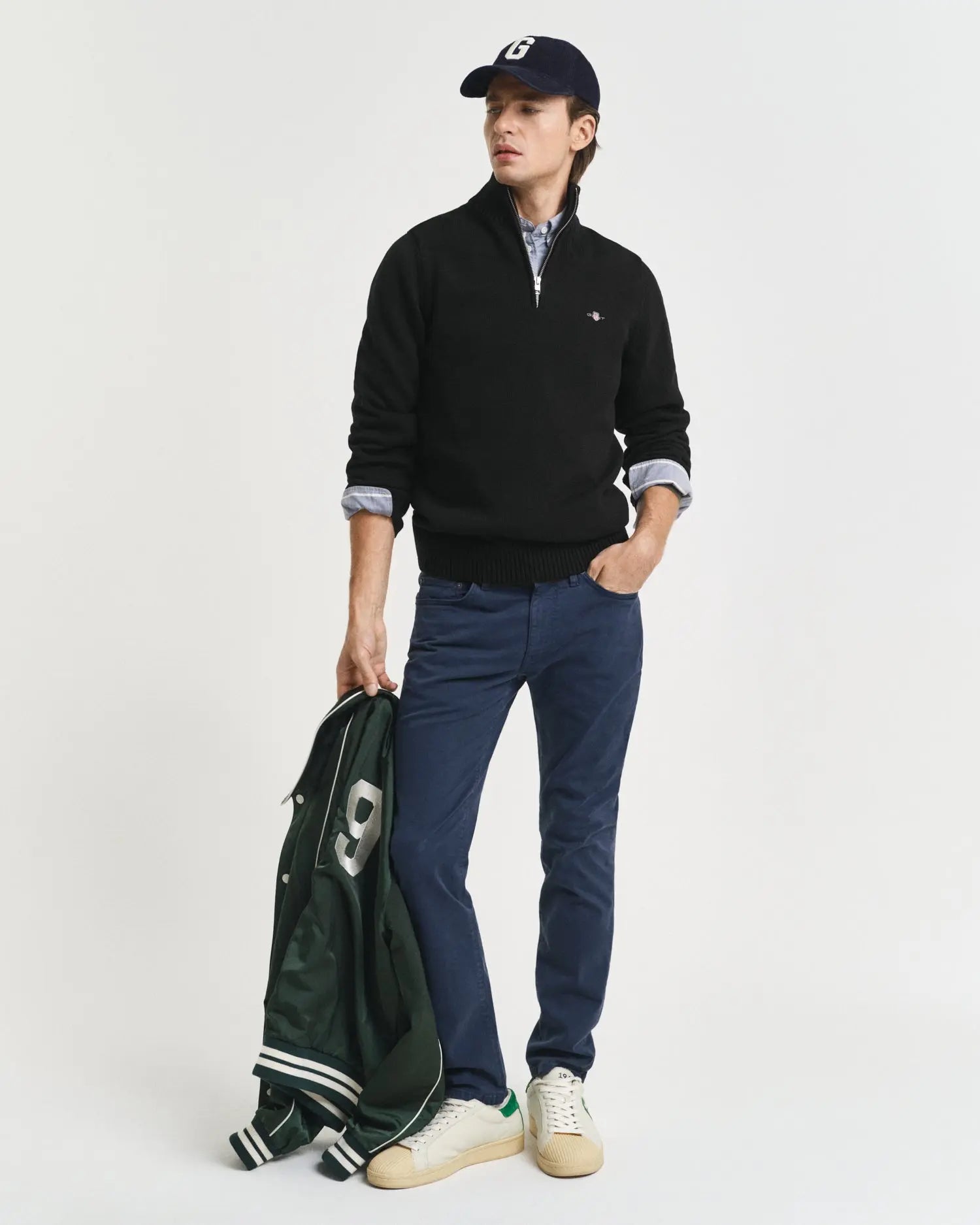 Πουλόβερ Casual Βαμβακερό Half-Zip GANT