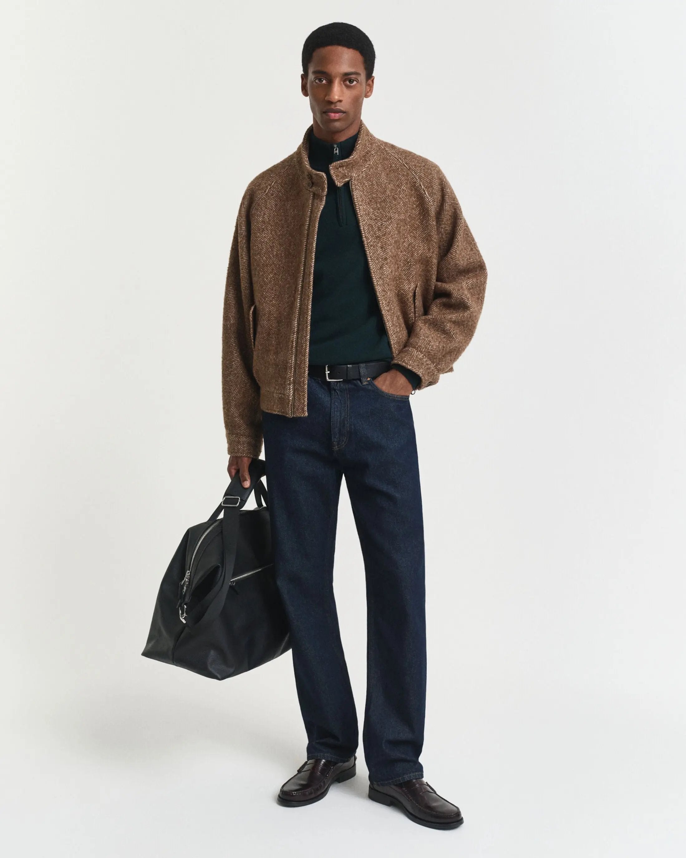 Πουλόβερ Half-Zip Από Μαλλί Αρνιού Με Λαιμόκοψη GANT