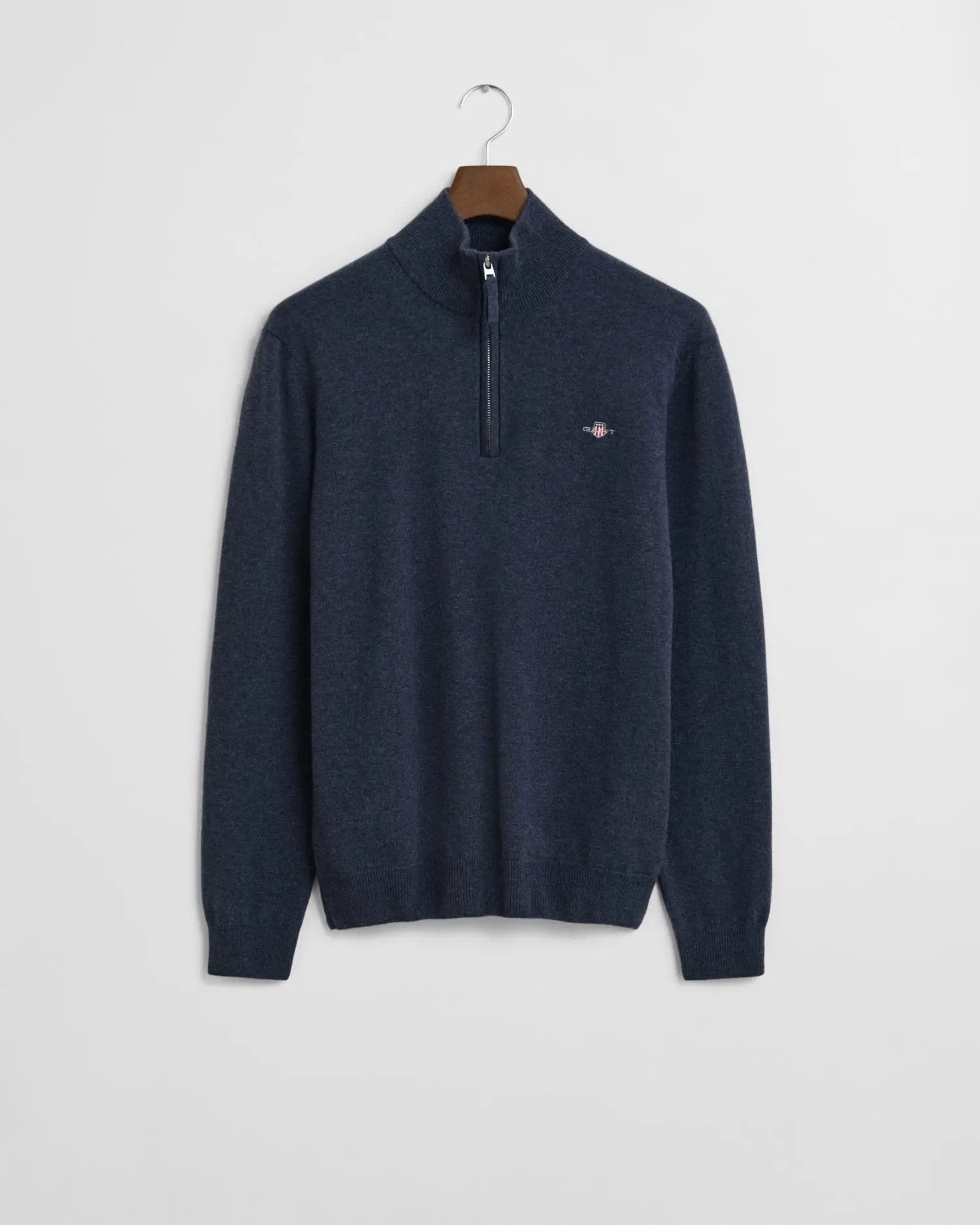 Πουλόβερ Half-Zip Από Μαλλί Αρνιού Με Λαιμόκοψη GANT