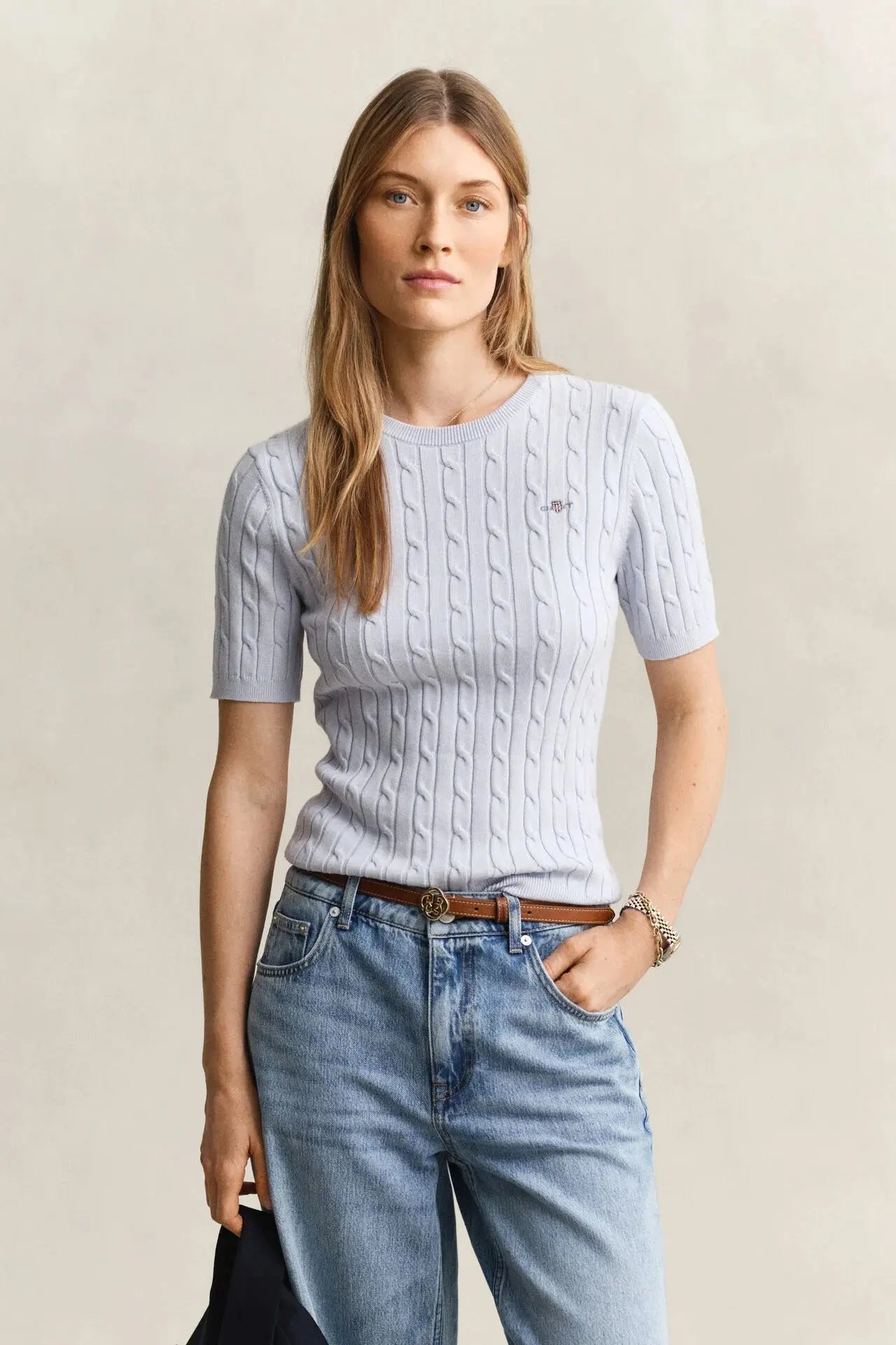 Πουλόβερ Mε Κοντά Μανίκια & Λογότυπο Archive Shield GANT