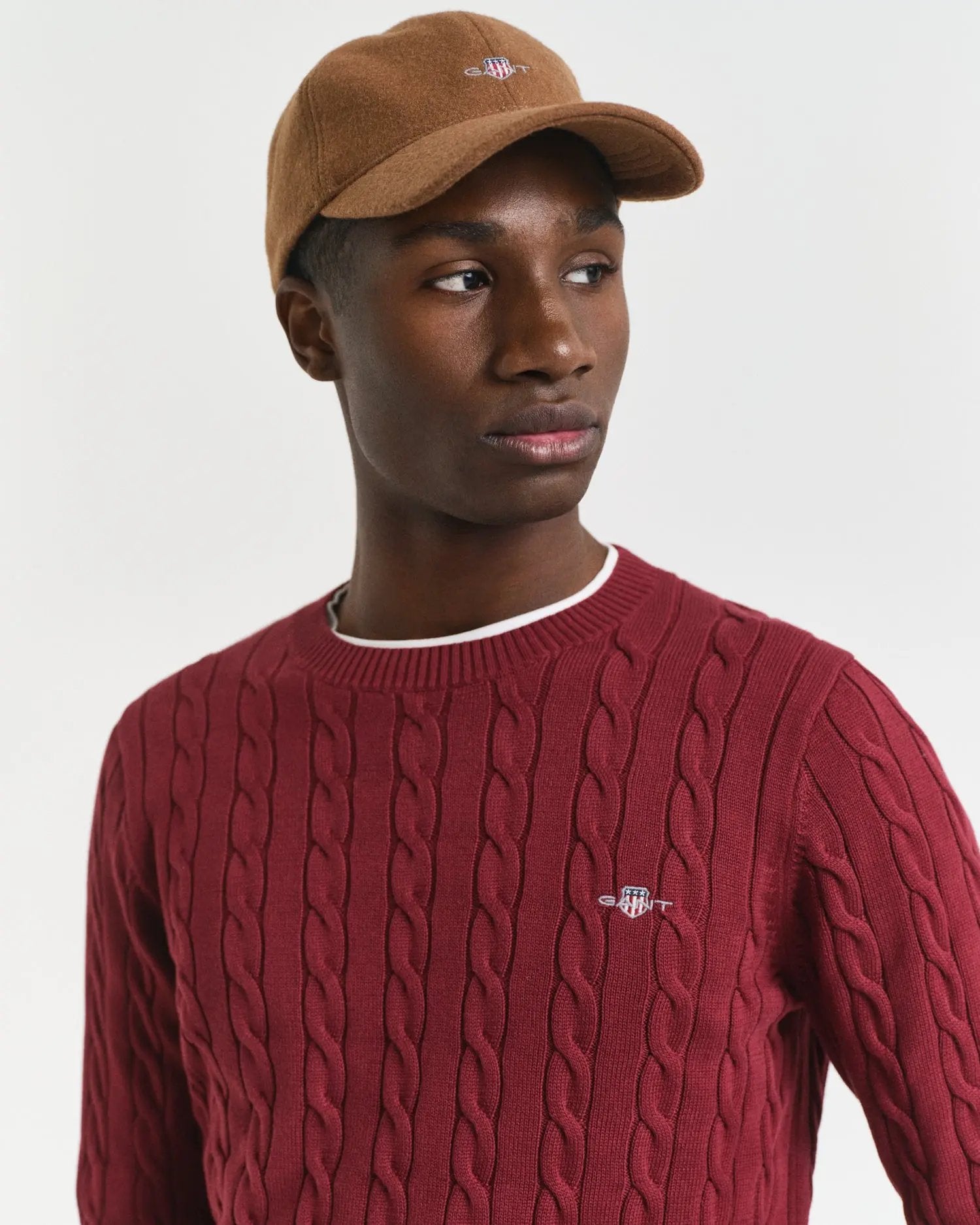 Πουλόβερ Με Πλέξη Cable και Στρογγυλή Λαιμόκοψη GANT