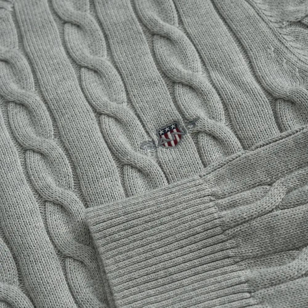 Πουλόβερ Με Πλέξη Cable και Στρογγυλή Λαιμόκοψη GANT