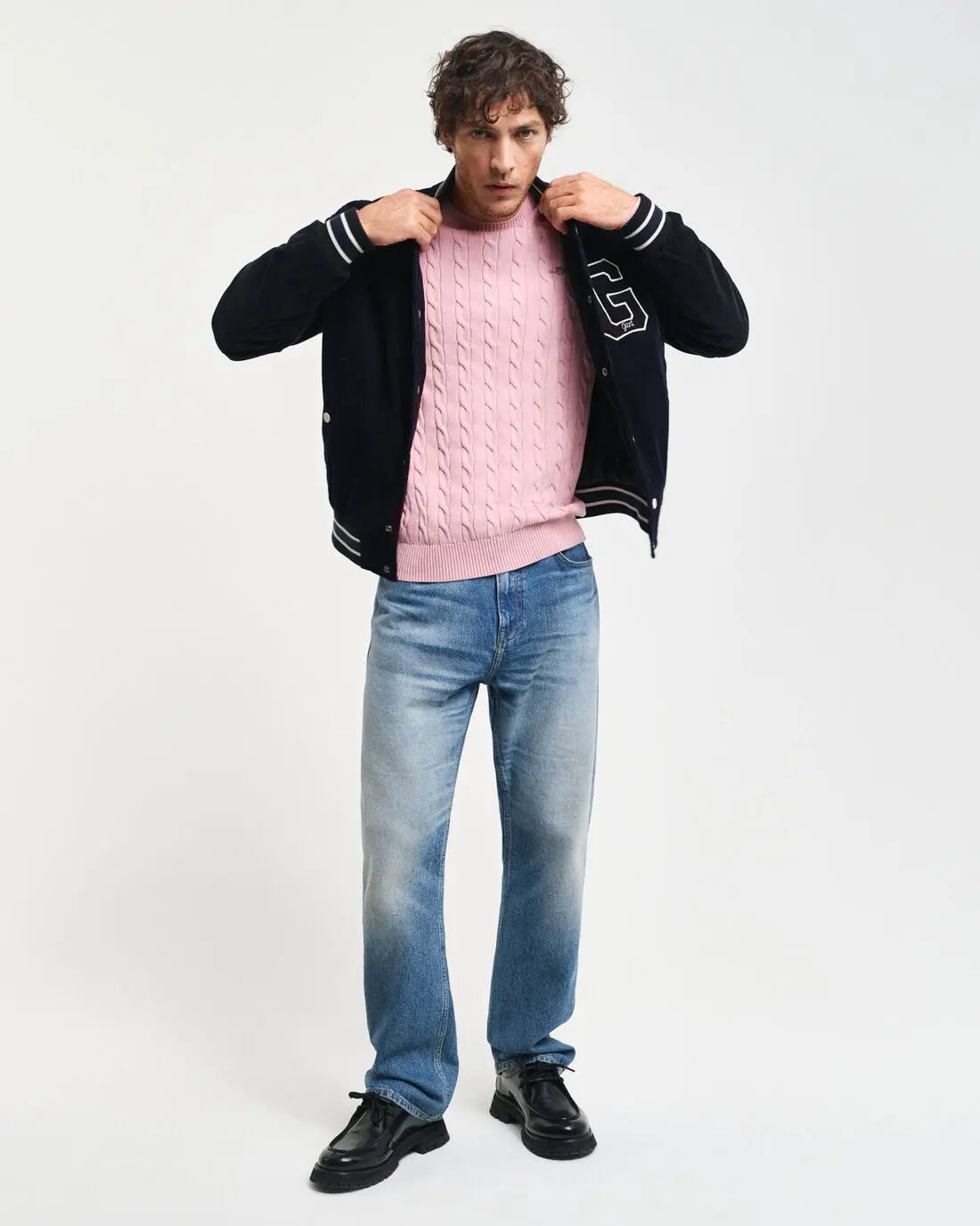 Πουλόβερ Με Πλέξη Cable και Στρογγυλή Λαιμόκοψη GANT