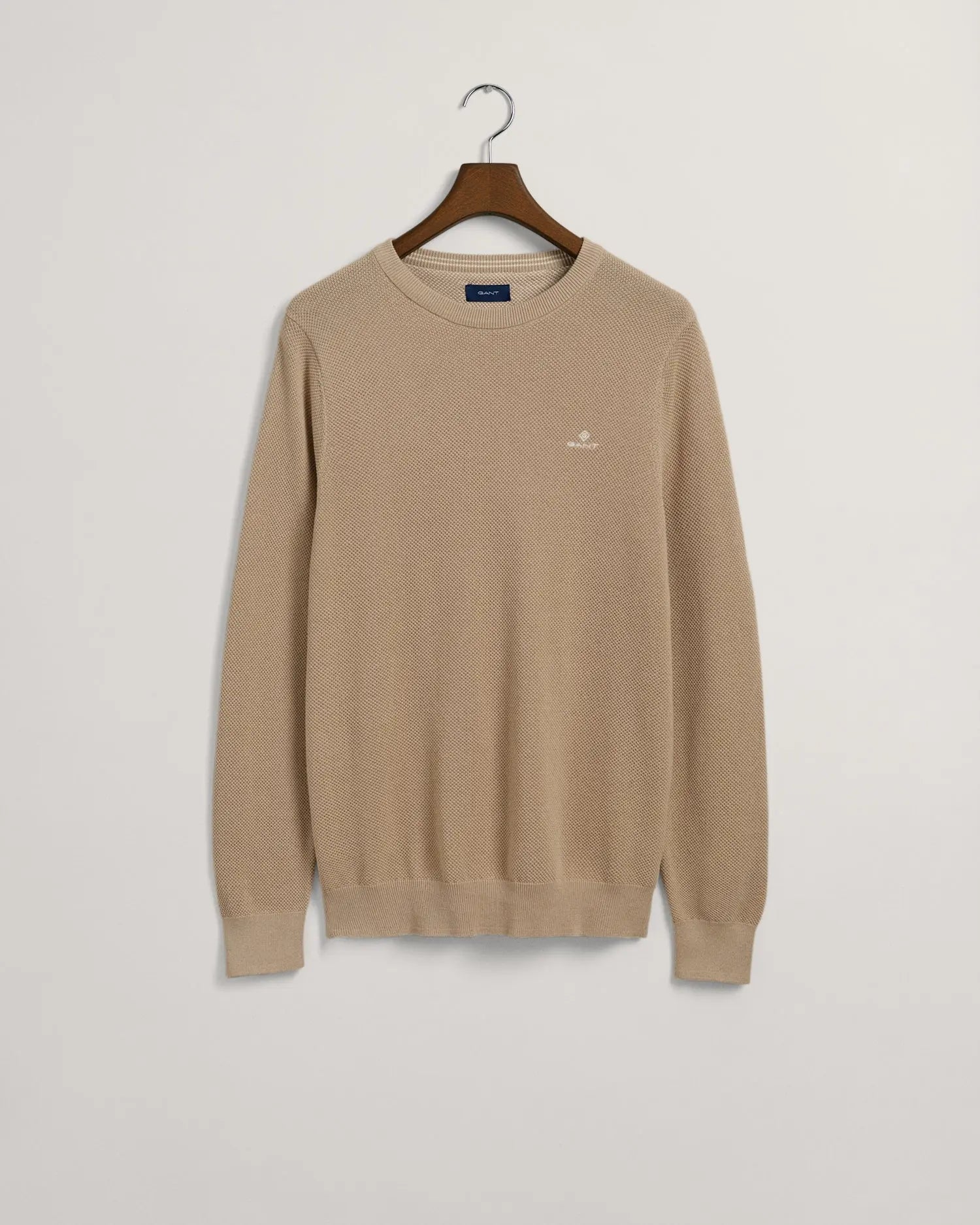 Πουλόβερ Πικέ Από Βαμβάκι Με Λαιμόκοψη (Outlet) GANT