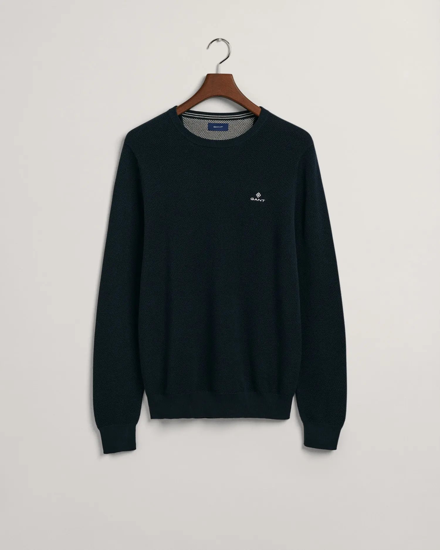 Πουλόβερ Πικέ Από Βαμβάκι Με Λαιμόκοψη (Outlet) GANT