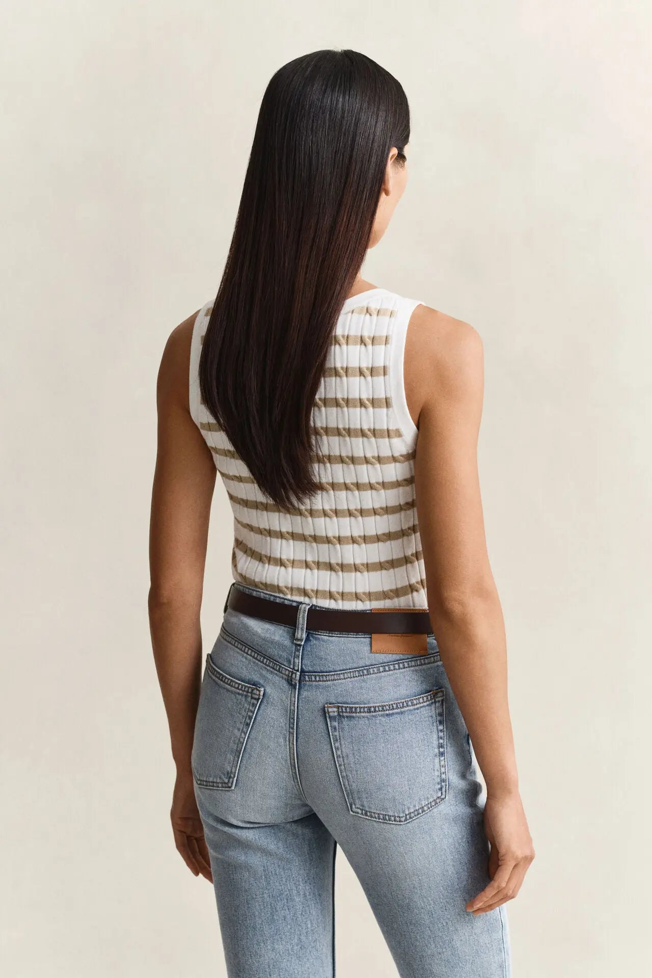 Ριγέ Αμάνικo Τοπ Με Πλέξη Cable GANT