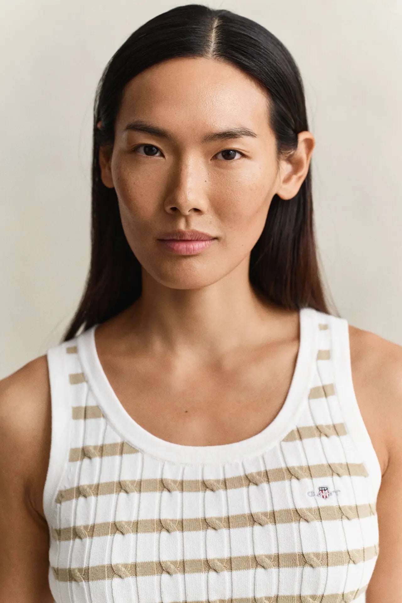 Ριγέ Αμάνικo Τοπ Με Πλέξη Cable GANT