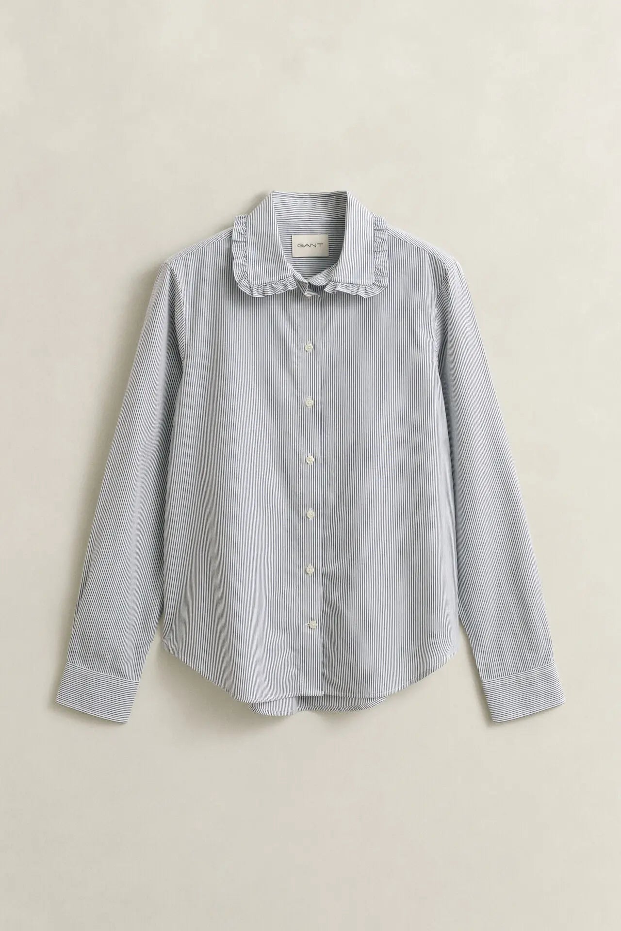 Ριγέ Βαμβακερό Πουκάμισο Με Βολάν GANT
