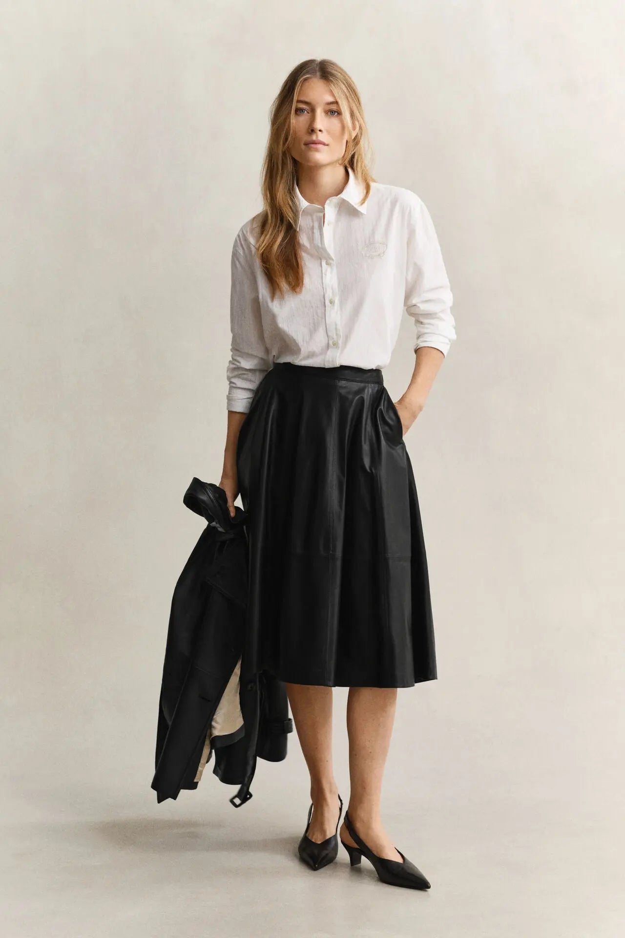 Ριγέ Πουκάμισο Με Κέντημα