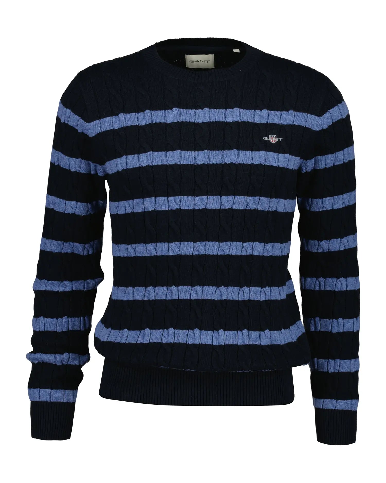 Ριγέ Πουλόβερ Mε Πλέξη Cable