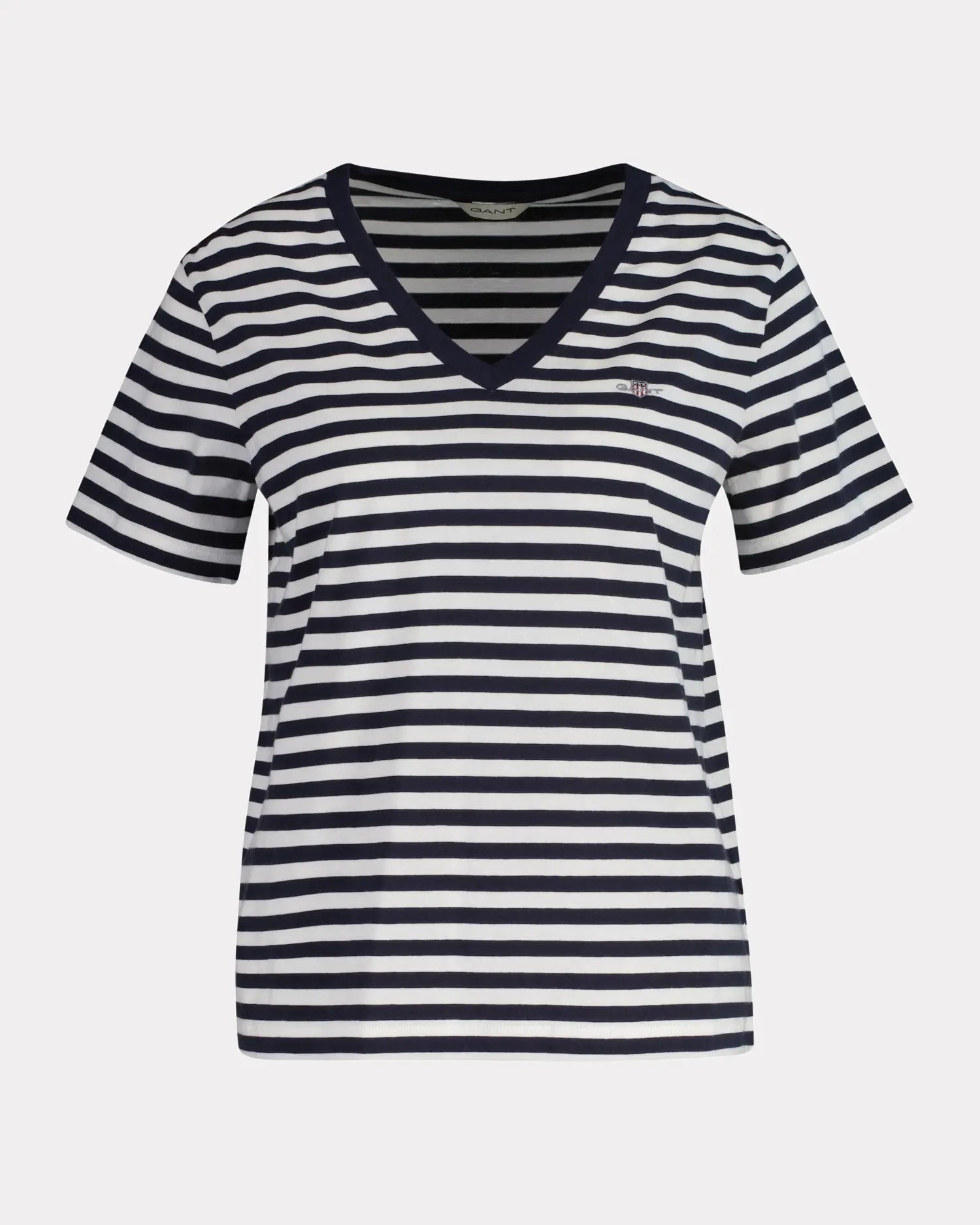 Ριγέ T-Shirt Με Λαιμόκοψη V (Outlet)