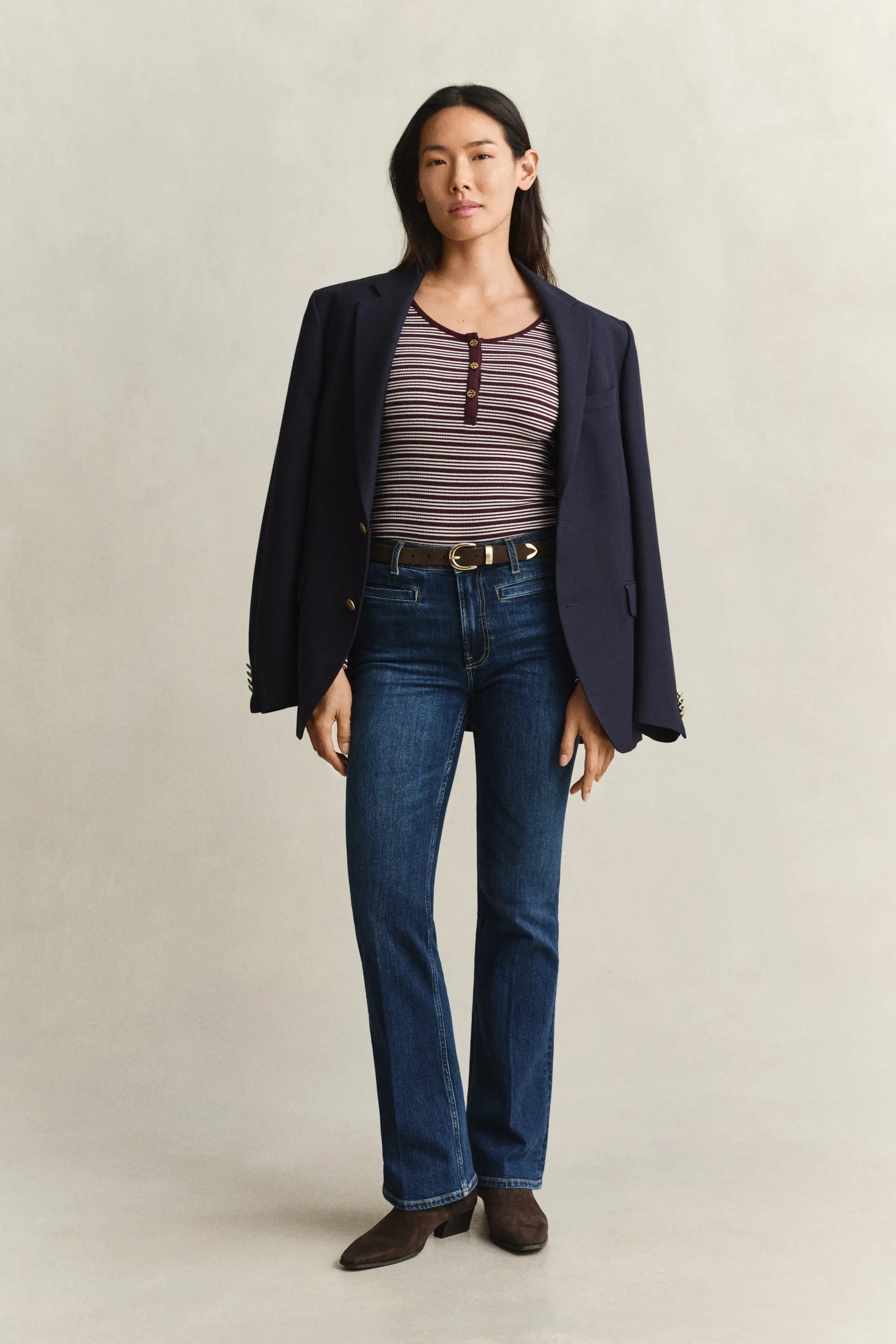Ριμπ Ριγέ Μακρυμάνικη Μπλούζα Henley