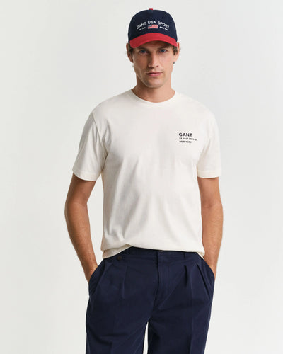 T-Shirt Από Βαμβάκι με Κεντημένο Σχέδιο GANT
