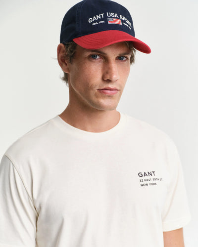 T-Shirt Από Βαμβάκι με Κεντημένο Σχέδιο GANT