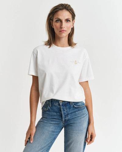 T-Shirt Κεντημένο Με Άγκυρα GANT