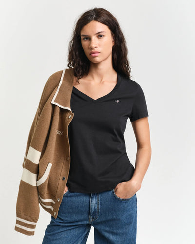 T-Shirt Shield Με Λαιμόκοψη V GANT
