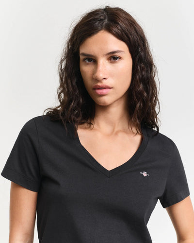 T-Shirt Shield Με Λαιμόκοψη V GANT