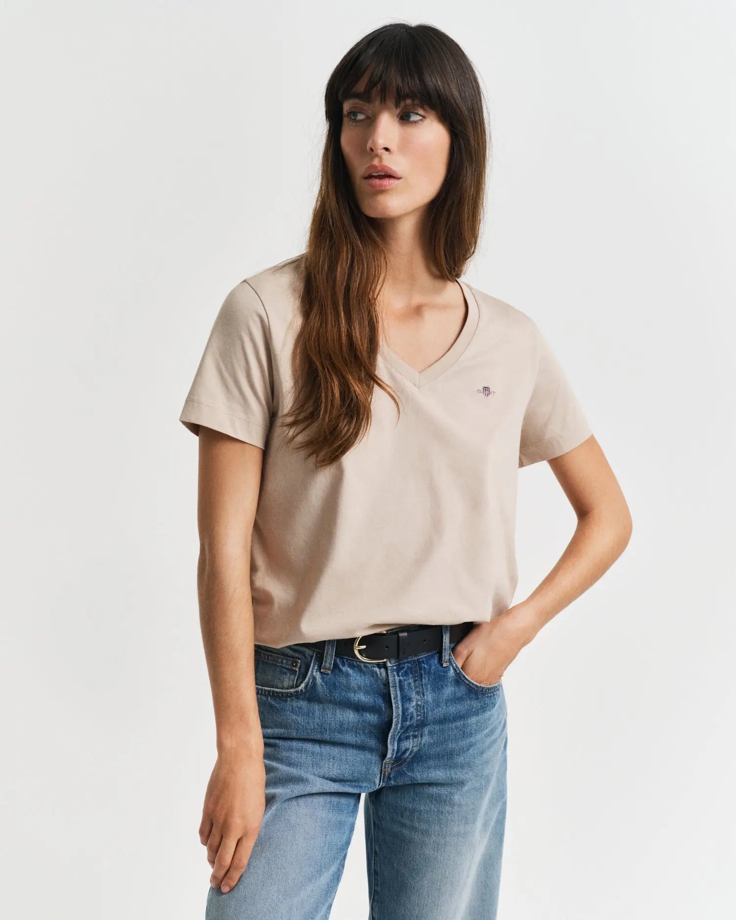 T-Shirt Shield Με Λαιμόκοψη V GANT