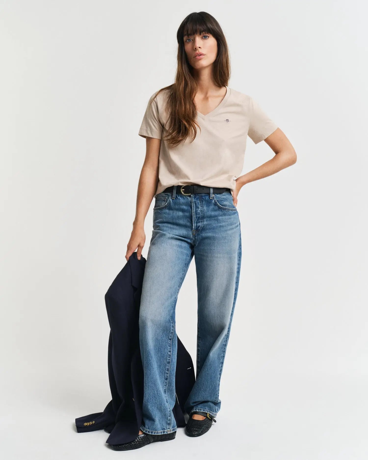 T-Shirt Shield Με Λαιμόκοψη V GANT