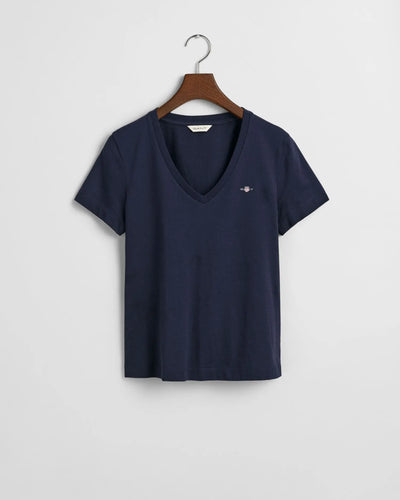 T-Shirt Shield Με Λαιμόκοψη V GANT