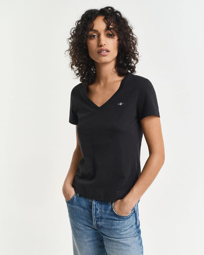 T-Shirt Shield Με Λαιμόκοψη V GANT