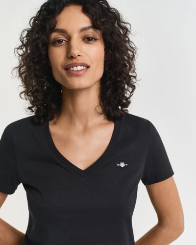 T-Shirt Shield Με Λαιμόκοψη V GANT