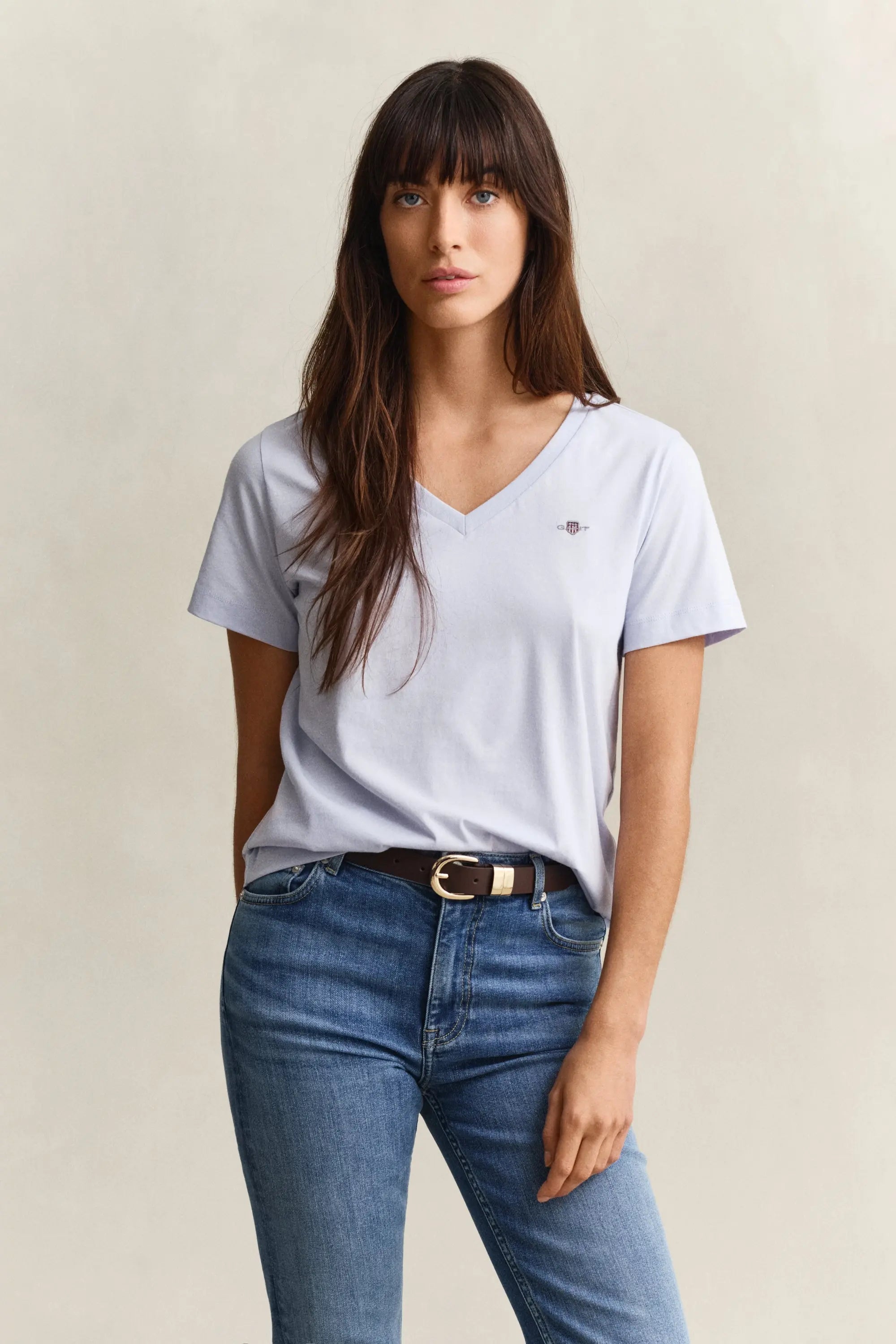 T-Shirt Shield Με Λαιμόκοψη V GANT