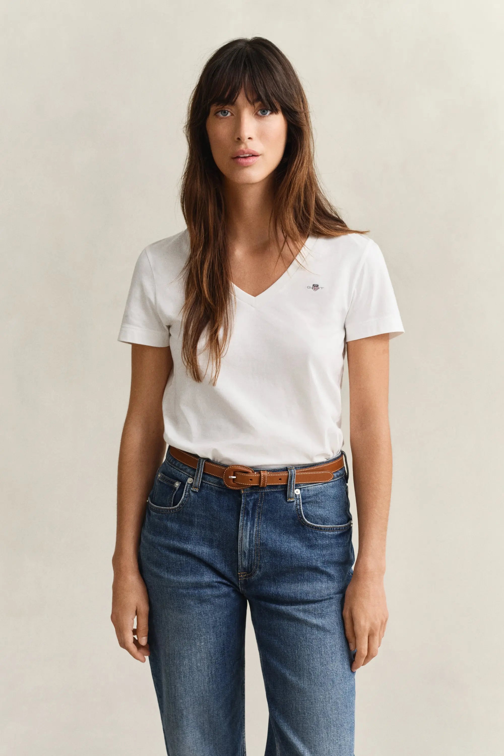 T-Shirt Shield Με Λαιμόκοψη V GANT