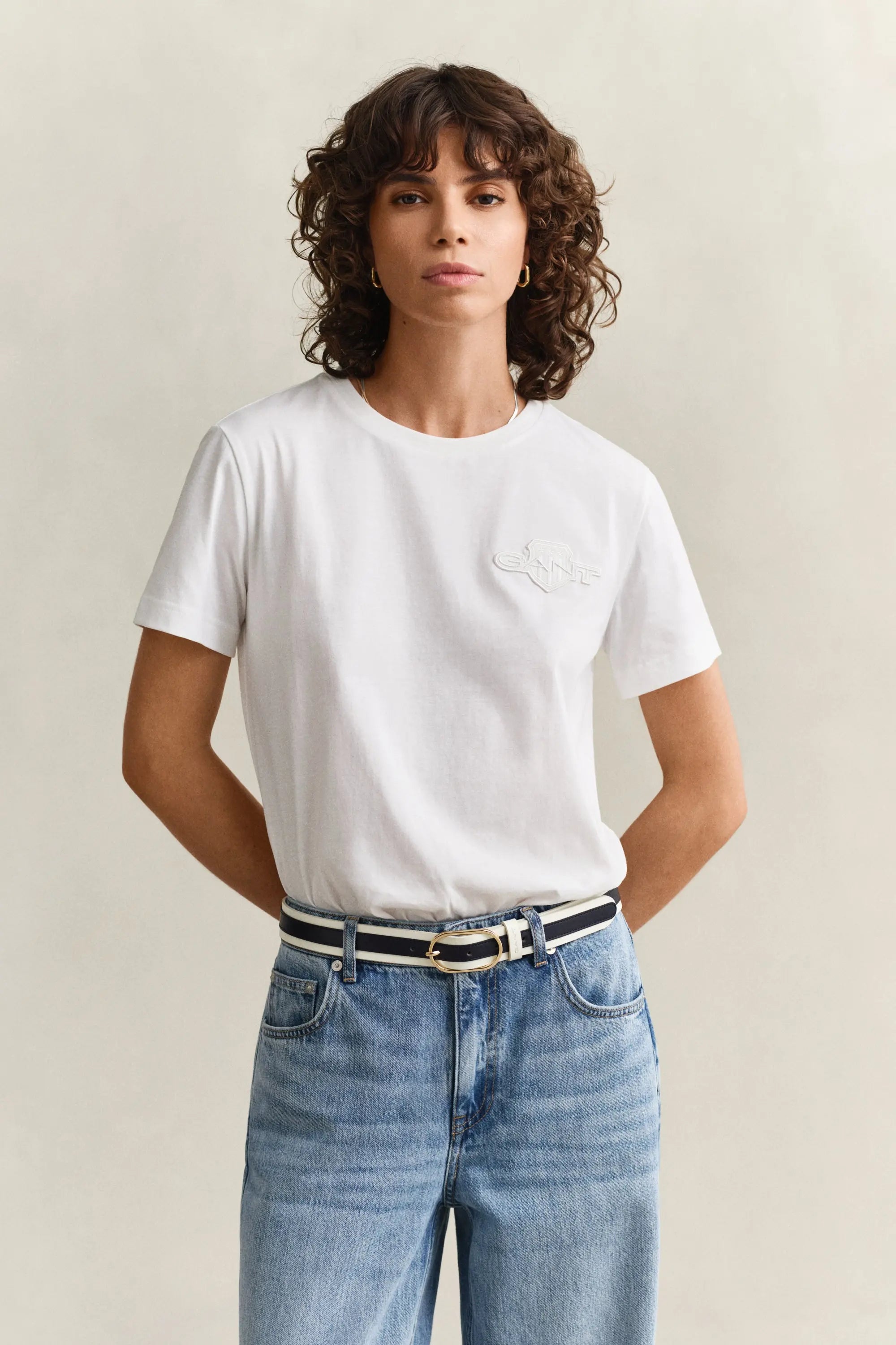 Τ-shirt Mε Λογότυπο Shield GANT