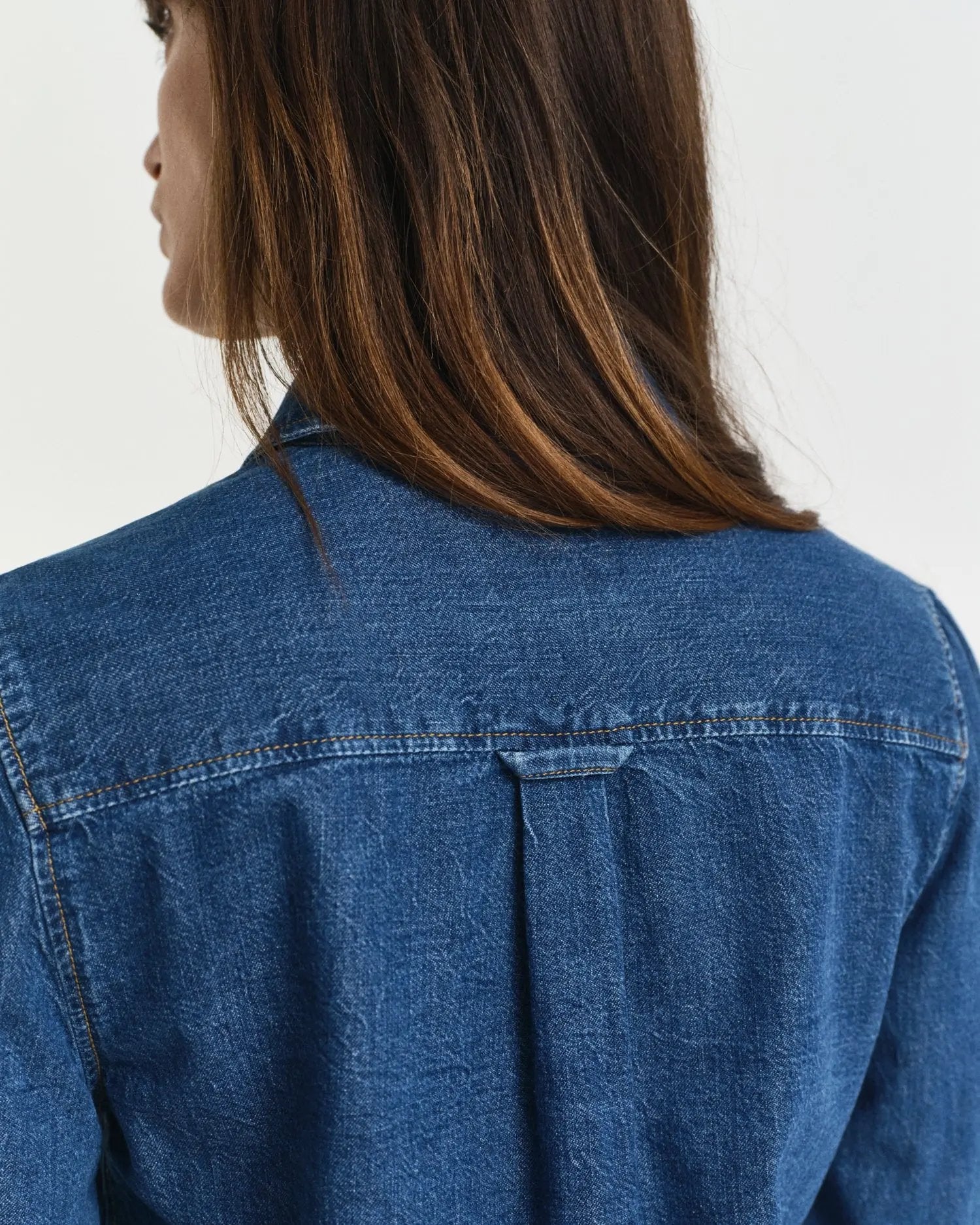 Τζιν Πουκάμισο Με Φουσκωτά Μανίκια Σε Κανονική Γραμμή GANT