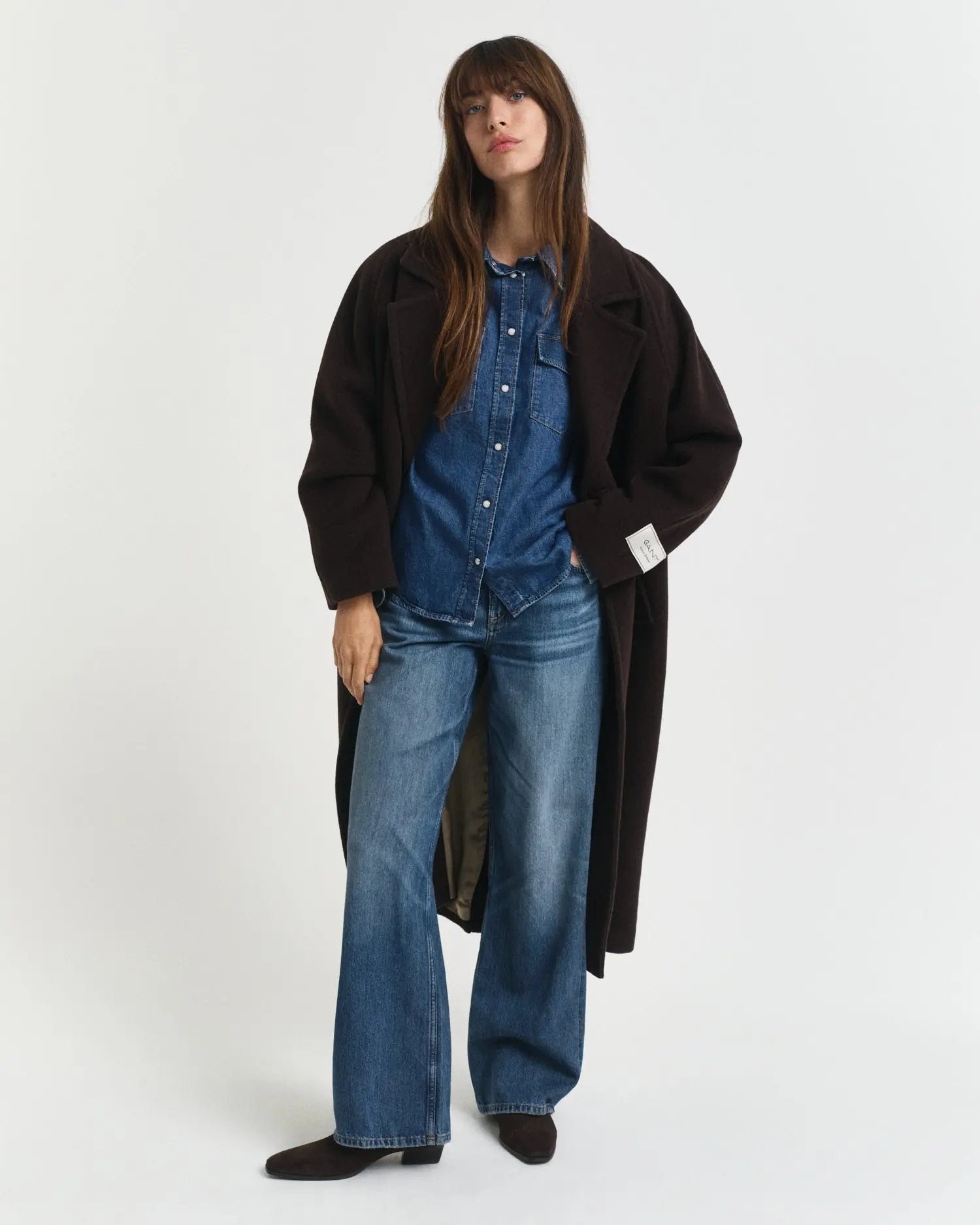 Τζιν Πουκάμισο Με Φουσκωτά Μανίκια Σε Κανονική Γραμμή GANT