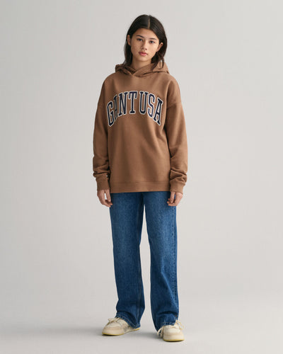 Φούτερ Με Κουκούλα Oversized GANT USA Για Έφηβους