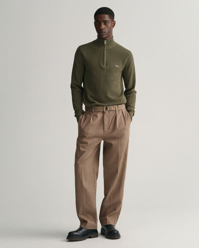 Πουλόβερ Βαμβακερό Πικέ Half-Zip