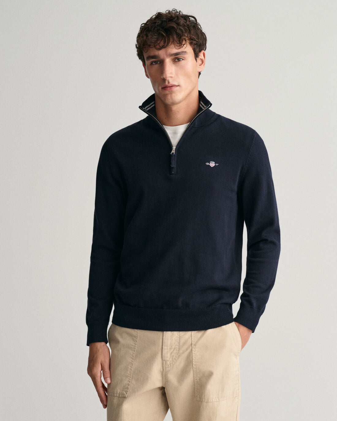 Πουλόβερ Βαμβακερό Με Half-Zip (Outlet)