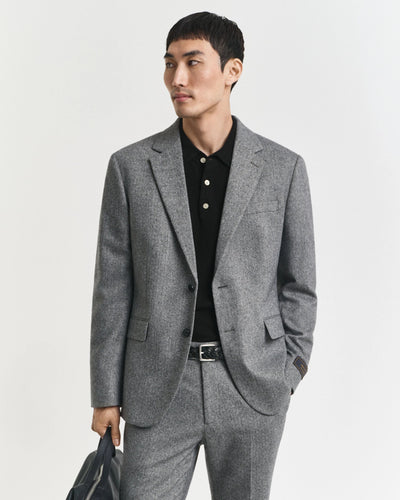 Στενή Γραμμή Flannel Herringbone Suit Jacket GANT
