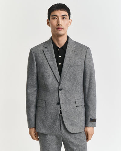 Στενή Γραμμή Flannel Herringbone Suit Jacket GANT