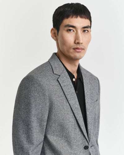 Στενή Γραμμή Flannel Herringbone Suit Jacket GANT