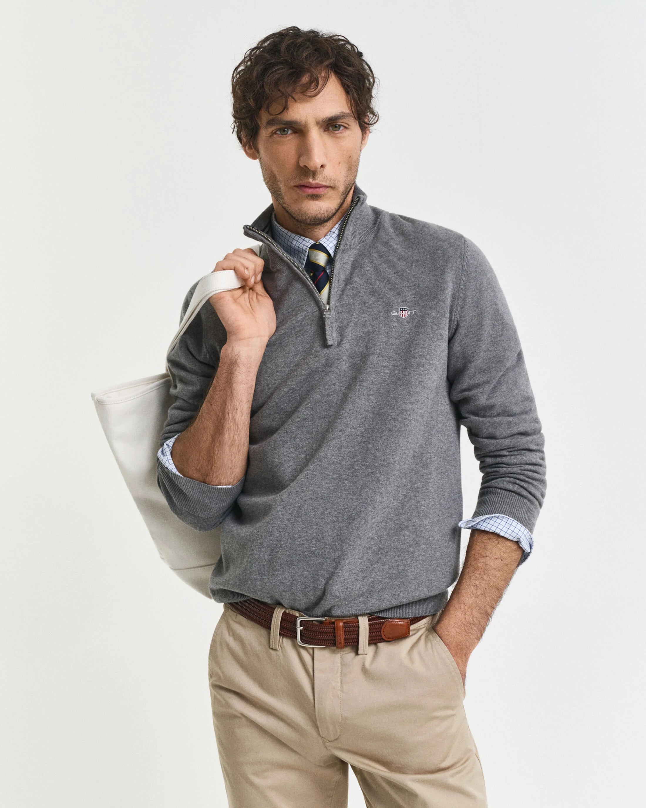 Bαμβακερό Πουλόβερ Half-zip