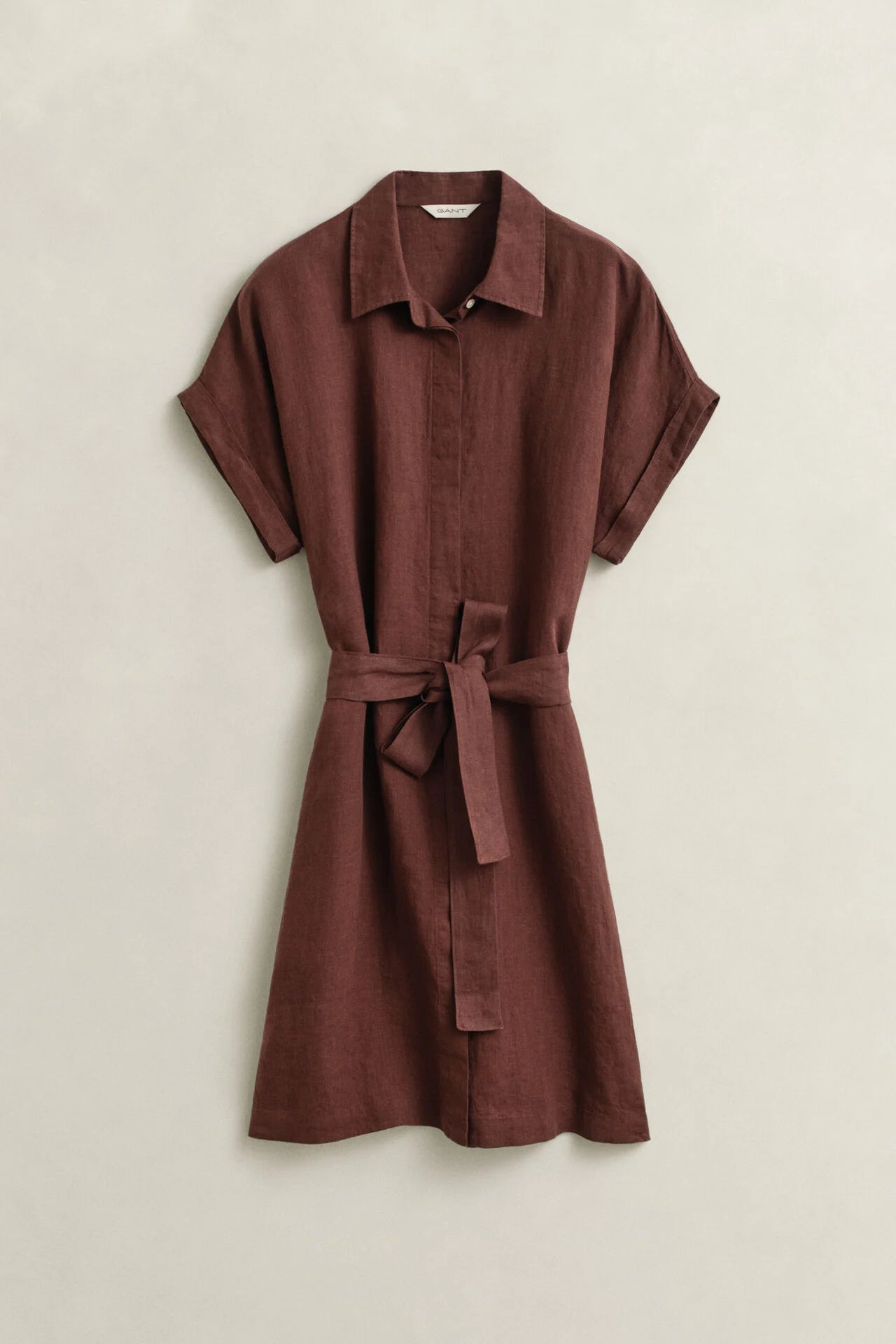 Λινό Φόρεμα Cap Sleeve GANT