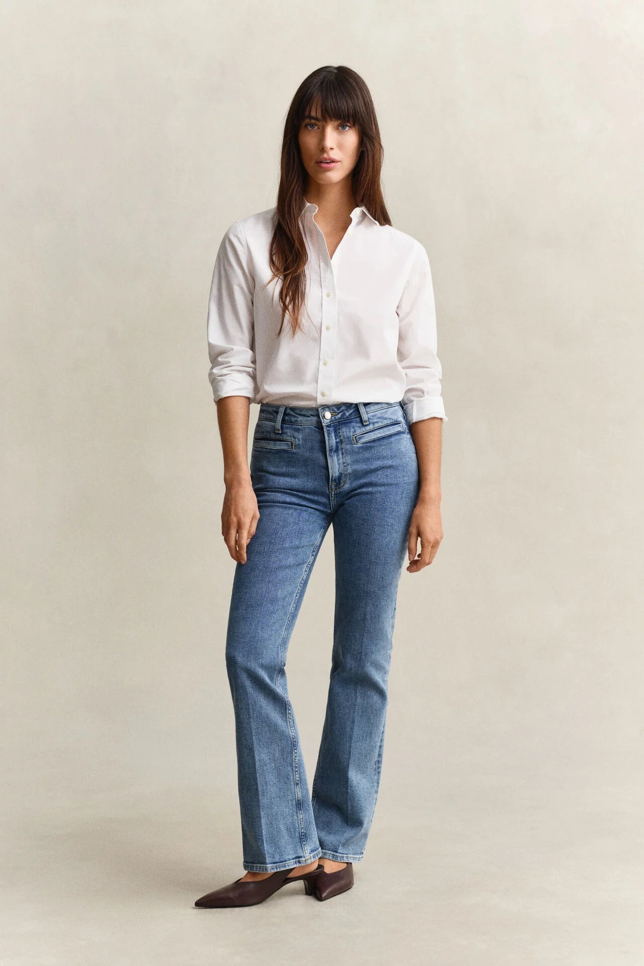 Παντελόνι Τζιν Καμπάνα Με Μονόγραμμα