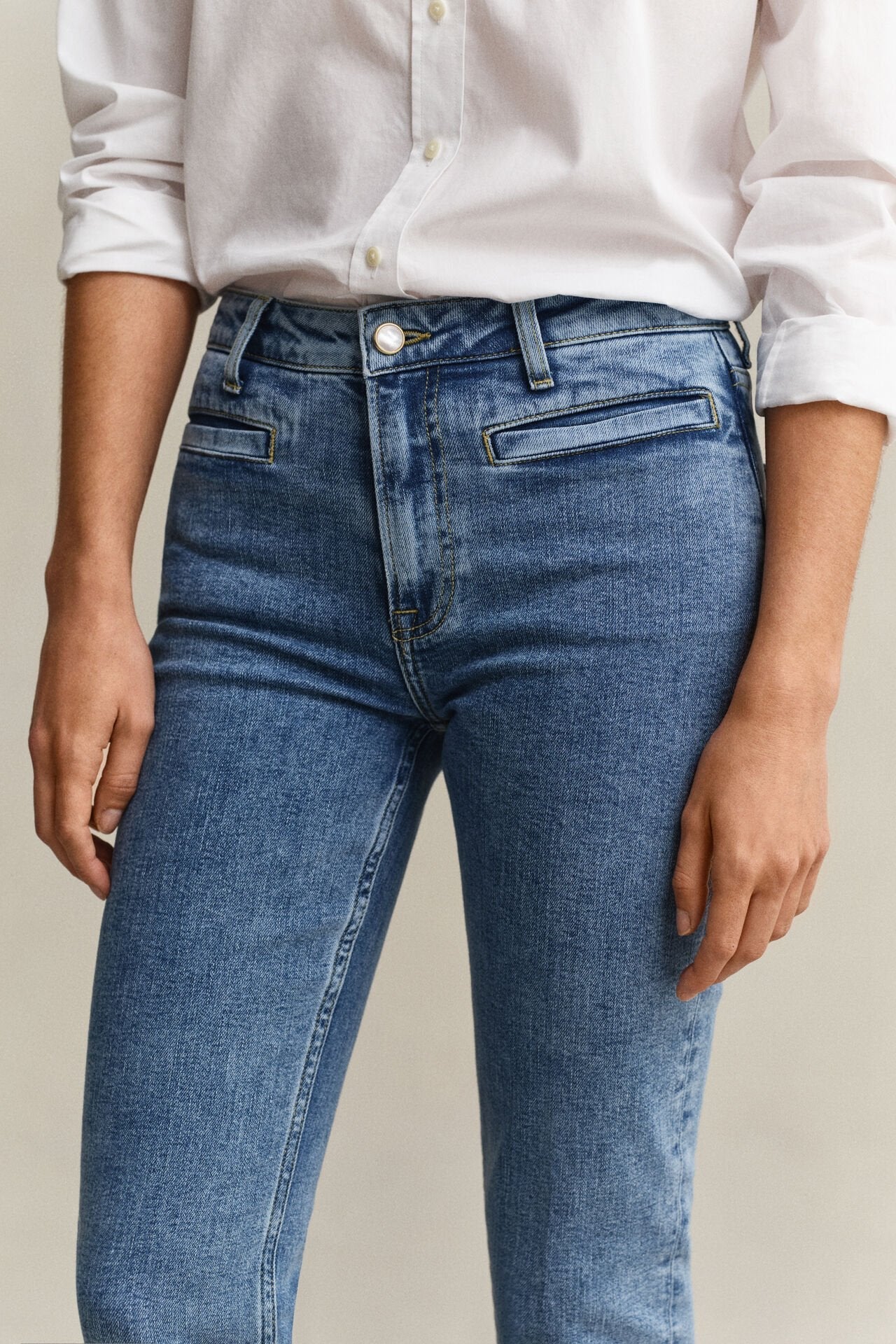 Παντελόνι Τζιν Καμπάνα Με Μονόγραμμα GANT